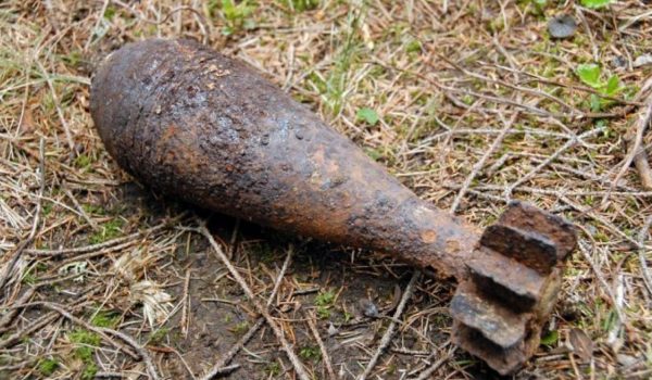 foto di un ordigno bellico